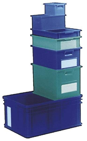 SSI Schaefer - 0.74 Cu Ft, 33 Lb Load Capacity Green Polyethylene & Conductive PP Tote Container - Stacking, 18.4" Long x 12-1/2" Wide x 7.9" High - Eagle Tool & Supply