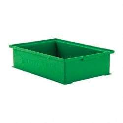 SSI Schaefer - 0.42 Cu Ft, 22 Lb Load Capacity Green Polyethylene & Conductive PP Tote Container - Stacking, 18.4" Long x 12-1/2" Wide x 4.6" High - Eagle Tool & Supply