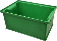 SSI Schaefer - 0.25 Cu Ft, 22 Lb Load Capacity Green Polyethylene & Conductive PP Tote Container - Stacking, 12.3" Long x 8.3" Wide x 5.8" High - Eagle Tool & Supply