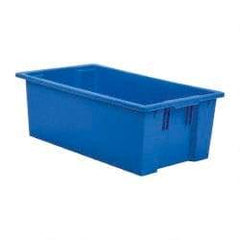 SSI Schaefer - 1.94 Cu Ft, 44 Lb Load Capacity Blue Polypropylene Tote Container - Stacking, Nesting, 28.4" Long x 16.6" Wide x 9.9" High - Eagle Tool & Supply