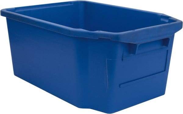 SSI Schaefer - 1.59 Cu Ft, 44 Lb Load Capacity Blue Polypropylene Tote Container - Stacking, Nesting, 23.7" Long x 15.8" Wide x 9.9" High - Eagle Tool & Supply