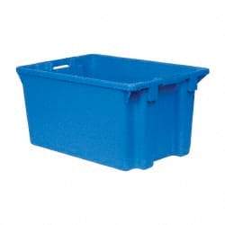 SSI Schaefer - 2.01 Cu Ft, 44 Lb Load Capacity Blue Polypropylene Tote Container - Stacking, Nesting, 23.6" Long x 15.7" Wide x 11.9" High - Eagle Tool & Supply