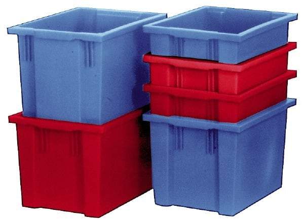 SSI Schaefer - 1.06 Cu Ft, 22 Lb Load Capacity Red Polypropylene Tote Container - Stacking, Nesting, 23.1" Long x 14.8" Wide x 7.9" High - Eagle Tool & Supply