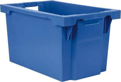 SSI Schaefer - 2.19 Cu Ft, 66 Lb Load Capacity Blue Polypropylene Tote Container - Stacking, Nesting, 23.7" Long x 15.8" Wide x 13.8" High - Eagle Tool & Supply