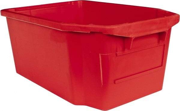 SSI Schaefer - 1.59 Cu Ft, 44 Lb Load Capacity Red Polypropylene Tote Container - Stacking, Nesting, 23.7" Long x 15.8" Wide x 9.9" High - Eagle Tool & Supply