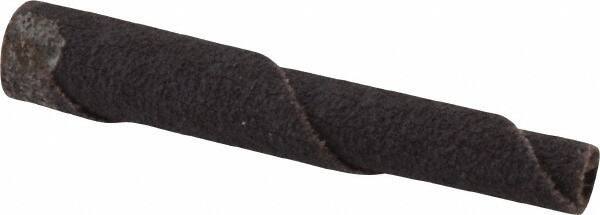 Merit Abrasives - 1/4" Max Roll Diam x 2" OAL, 80 Grit Aluminum Oxide Straight Cartridge Roll - 1/8" Pilot Hole Diam, Medium Grade - Eagle Tool & Supply