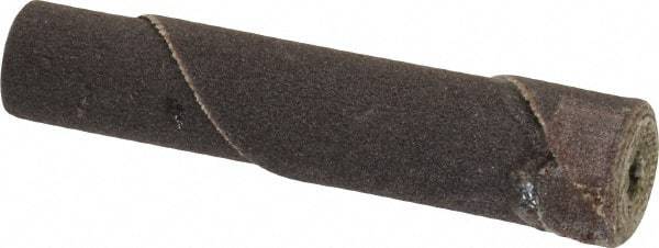 Superior Abrasives - 3/8" Max Roll Diam x 2" OAL, 180 Grit Straight Cartridge Roll - 1/8" Pilot Hole Diam, Very Fine Grade - Eagle Tool & Supply