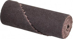 Merit Abrasives - 3/4" Max Roll Diam x 2" OAL, 80 Grit Aluminum Oxide Straight Cartridge Roll - 3/16" Pilot Hole Diam, Medium Grade - Eagle Tool & Supply