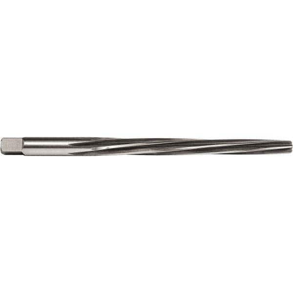 Union Butterfield - #10 Pin, 0.7216" Diam, 0.5799" Small End, 5/8" Diam Straight Shank, 6-13/16" Flute, Taper Pin Reamer - Eagle Tool & Supply