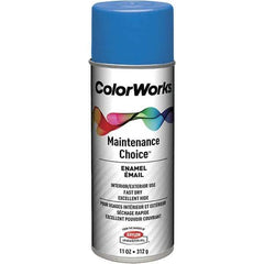 Krylon - Safety Blue, Enamel Spray Paint - 15 to 18 Sq Ft per Can, 16 oz Container, Use on General Industrial Maintenance & Touch-up Work - Eagle Tool & Supply