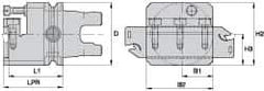 Kennametal - Tool Block Style KM63UT, 26mm Blade Height, 99.75mm OAL, 63mm OAH, Indexable Cutoff Blade Tool Block - 26mm Shank Height, Reversible, Series A2 Cut-Off - Eagle Tool & Supply