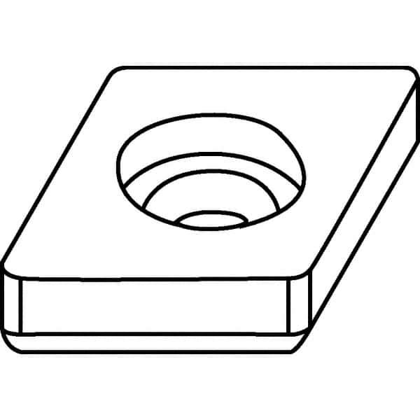 Kennametal - 14.66mm Inscribed Circle, Square Pin/Clamp Combination Cutting Unit Shim for Indexables - Carbide, 0.255" Thick, ICSN Shim Style, Left Hand, Right Hand Cut - Eagle Tool & Supply