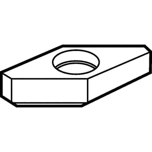 Kennametal - Diamond (Shape) Boring Bar & Turning Shim for Indexables - Ceramic, 0.187" Thick, Negative Rake, Left Hand Cut - Eagle Tool & Supply