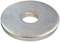 Gibraltar - 1/2" Screw, Steel Fender Flat Washer - 9/16" ID x 3" OD, 1/4" Thick, Zinc-Plated Finish - Eagle Tool & Supply