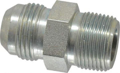 Parker - 3/4" Tube OD, 37° Steel Flared Tube Male Connector - 3/4 NPTF, Flare x MNPTF Ends - Eagle Tool & Supply