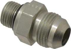 Parker - 1/2" Tube OD, 37° Steel Flared Tube Straight Thread Connector - 9/16 UNF, Flare x SAE-ORB Ends - Eagle Tool & Supply