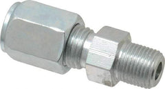 Parker - Metal Flareless Bite Tube Male Connector - 1/8 NPTF - Eagle Tool & Supply
