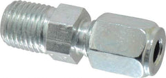 Parker - Metal Flareless Bite Tube Male Connector - 1/4 NPTF - Eagle Tool & Supply