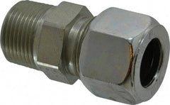 Parker - Metal Flareless Bite Tube Male Connector - 3/4 NPTF - Eagle Tool & Supply