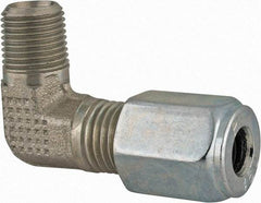 Parker - Metal Flareless Bite Tube Male Elbow - 1/8 NPTF - Eagle Tool & Supply
