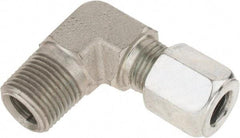 Parker - Metal Flareless Bite Tube Male Elbow - 3/8 NPTF - Eagle Tool & Supply