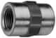 Parker - 1/4 Female Thread, Zinc Plated Steel Industrial Pipe Coupling - FNPTF, 6,000 psi - Eagle Tool & Supply