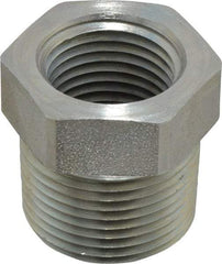 Parker - 3/4 Male Thread x 1/2 Female Thread, Zinc Plated Steel Industrial Pipe Hex Bushing - MNPTF x FNPTF, 5,000 psi - Eagle Tool & Supply