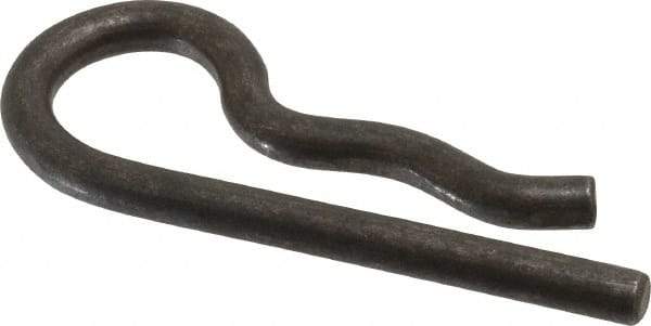 Made in USA - 3/4 to 1" Shaft Diam, 3-1/4" Long, 1/4" Wire Diam, Hair Pin Cotter - MB Grade 2 Spring Steel, Uncoated - Eagle Tool & Supply