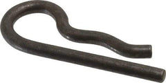 Made in USA - 3/4 to 1" Shaft Diam, 3-1/4" Long, 1/4" Wire Diam, Hair Pin Cotter - MB Grade 2 Spring Steel, Uncoated - Eagle Tool & Supply