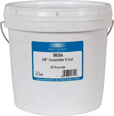 Raytech - Ceramic Plastic Blend Carrier, Polishing Tumbling Media - Cylinder Shape, Wet Operation, 5/8" Long x 5/8" High - Eagle Tool & Supply