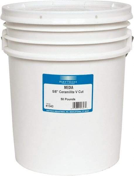 Raytech - Ceramic Plastic Blend Carrier, Polishing Tumbling Media - Cylinder Shape, Wet Operation, 5/8" Long x 5/8" High - Eagle Tool & Supply