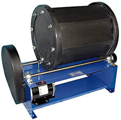 Made in USA - 8.5 Gal Capacity Rotary Tumbler - 1/3 hp Motor, 28" Long x 24" High x 13" Deep - Eagle Tool & Supply