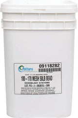 Made in USA - Medium/Fine Grade Smooth Glass Bead - 100 to 170 Grit, 50 Lb Pail - Eagle Tool & Supply