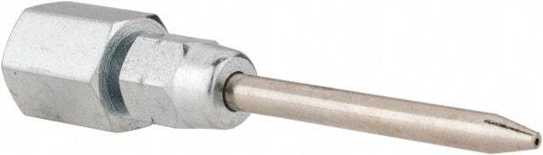 PRO-LUBE - 1/8 Thread, Grease Gun Needle Nozzle - 19/32" Needle Length x 4.75mm Needle Diam, NPT Thread - Eagle Tool & Supply