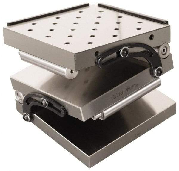 Interstate - 6" Long x 6" Wide x 3-1/4" High, Compound Precision Sine Plate - Square to within 0.0002" - Eagle Tool & Supply