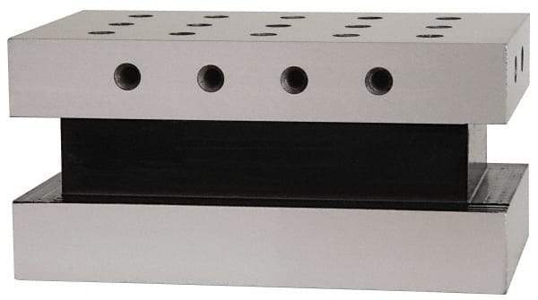 Suburban Tool - 3-1/2" Wide x 6" Deep x 3" High Steel Precision-Ground Angle Plate - Standard Plate, Machined Holes on Surface, Open End, Single Plate - Eagle Tool & Supply