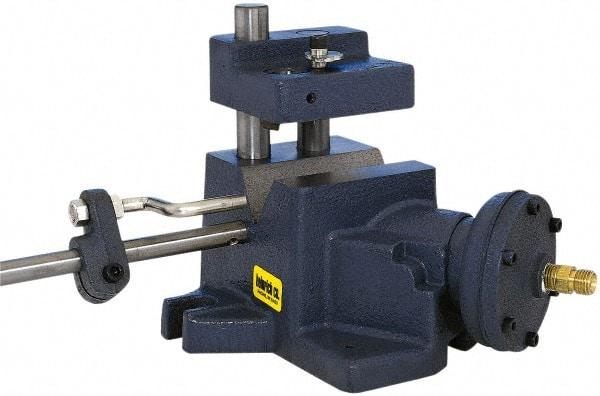 Heinrich - 3/4 to 1-1/2" Vee Capacity, Manual Cross Hole Jig - 10-1/2" Long x 7-1/16" Wide x 6-3/4" High, 5/16, 1/2 & 3/4" ID of Furnished Liners - Eagle Tool & Supply