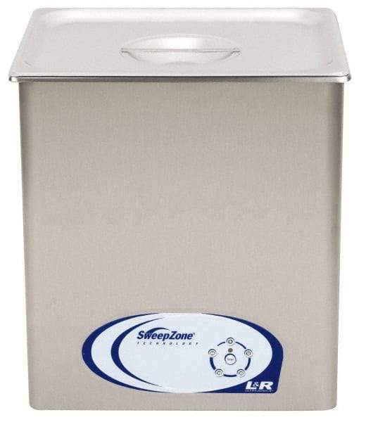 L&R Ultrasonic - Bench Top Solvent-Based Ultrasonic Cleaner - 1.5 Gal Max Operating Capacity, Stainless Steel Tank, 117 Input Volts - Eagle Tool & Supply