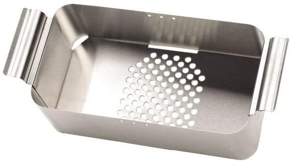 L&R Ultrasonic - Stainless Steel Parts Washer Basket - 6" High x 228.6mm Wide x 393.7mm Long, Use with Ultrasonic Cleaners - Eagle Tool & Supply