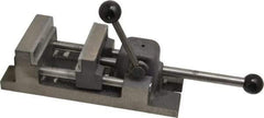 Heinrich - 3" Jaw Opening Capacity x 1-1/4" Throat Depth, Horizontal Drill Press Vise - 3" Wide Jaw, Stationary Base, Standard Speed - Eagle Tool & Supply