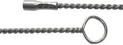 Schaefer Brush - 48" Long, 1/4" NPSM Female, Galvanized Steel Brush Handle Extension - 0.32" Diam, For Use with Tube Brushes & Scrapers - Eagle Tool & Supply