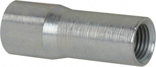 Schaefer Brush - 2" Long, 3/8" NPT Female, Galvanized Steel Adapter - 1" Diam, 1/4" NPT Female, For Use with Tube Brushes & Scrapers - Eagle Tool & Supply