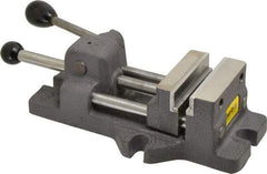 Heinrich - 3" Jaw Opening Capacity x 1-1/4" Throat Depth, Horizontal Drill Press Vise - 3" Wide x 3" High Jaw, Stationary Base, Standard Speed - Eagle Tool & Supply