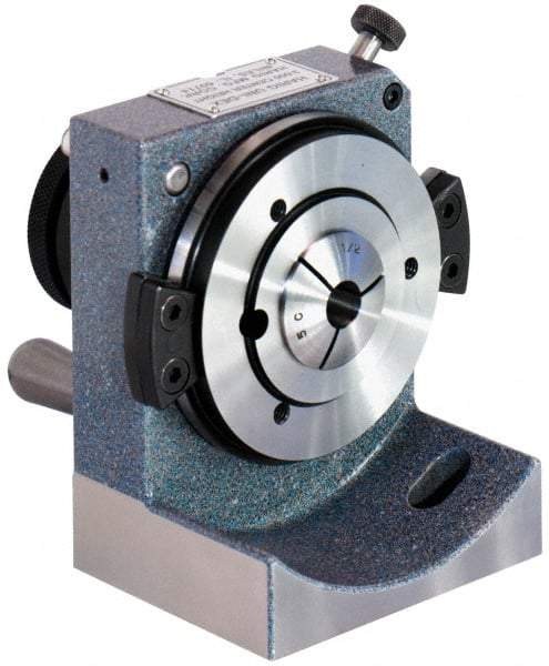 Harig - 5C Compatible, 24 Increment, Horizontal Standard Collet Indexer - 3" High Center, 1" Max Collet Capacity, 4" Wide x 3-1/4" Deep Base, 5-41/64" Overall Height, Manual Operation - Eagle Tool & Supply