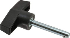 Value Collection - 1/4" Diam, 1-3/4" Usable Length, T Handle, Quick Release Pin - 2-1/2" OAL, Grade C1010/C1022 Steel, Zinc-Plated Finish - Eagle Tool & Supply