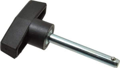 Value Collection - 1/4" Diam, 2" Usable Length, T Handle, Quick Release Pin - 2-3/4" OAL, Grade C1010/C1022 Steel, Zinc-Plated Finish - Eagle Tool & Supply