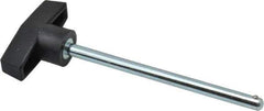 Value Collection - 1/4" Diam, 4" Usable Length, T Handle, Quick Release Pin - 4-3/4" OAL, Grade C1010/C1022 Steel, Zinc-Plated Finish - Eagle Tool & Supply