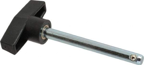 Value Collection - 5/16" Diam, 3" Usable Length, T Handle, Quick Release Pin - 3-3/4" OAL, Grade C1010/C1022 Steel, Zinc-Plated Finish - Eagle Tool & Supply