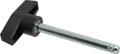 Value Collection - 5/16" Diam, 3" Usable Length, T Handle, Quick Release Pin - 3-3/4" OAL, Grade C1010/C1022 Steel, Zinc-Plated Finish - Eagle Tool & Supply