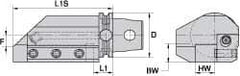 Kennametal - Right Hand Cut, KM63UT Modular Connection, Adapter/Mount Lathe Modular Clamping Unit - Through Coolant, Series STAR Straight Side Mount - Exact Industrial Supply